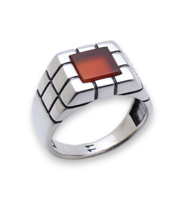 bague homme cornaline