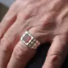bague homme argent cornaline
