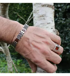 chevaliere homme cornaline