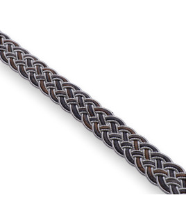 bracelet tresse homme cuir marron