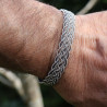 bracelet cuir et fil d'argent