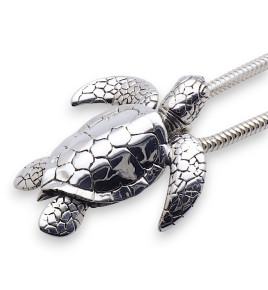 pendentif argent tortue