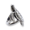 bague argent tortue homme