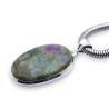 pendentif argent rubis sur fuchsite femme