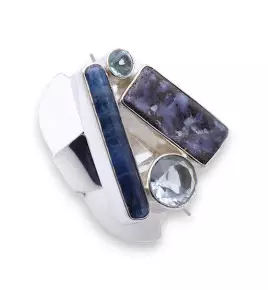 bague cyanite bleue