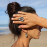 bague opale bleue d'australie