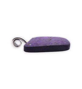 pendentif argent pierre violette