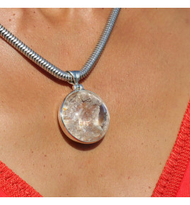 pendentif argent lodolite
