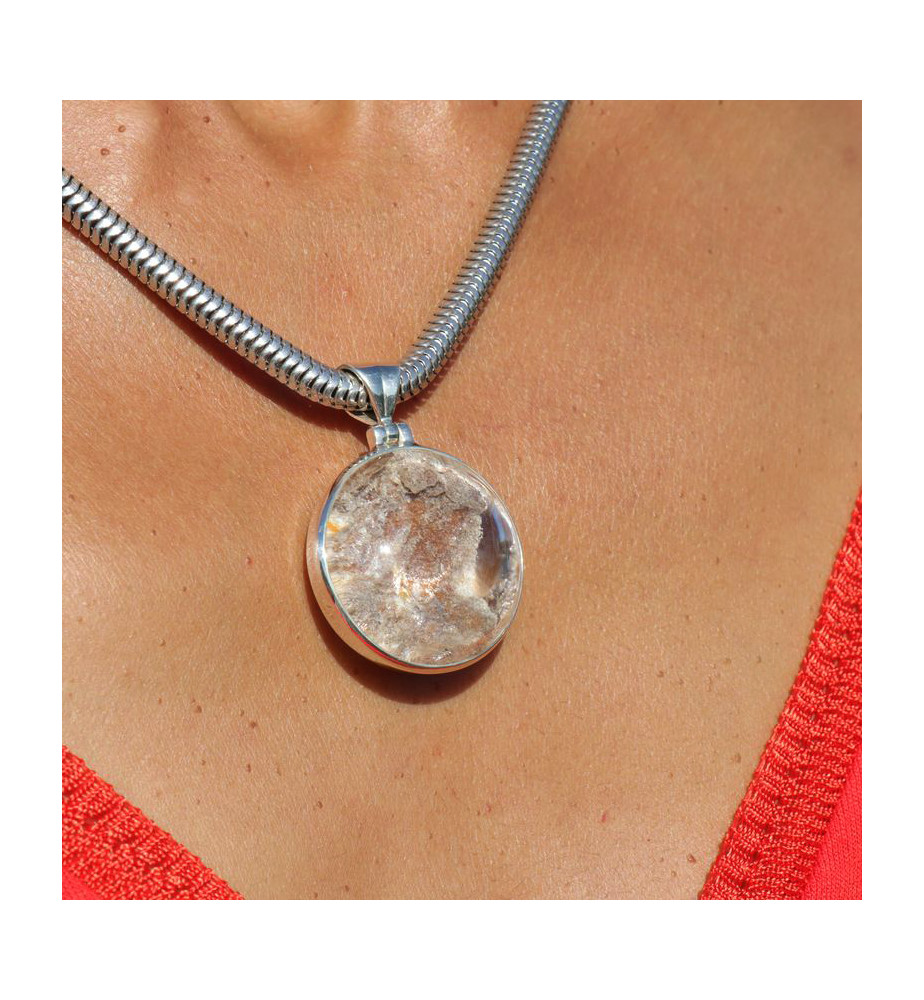 pendentif argent lodolite