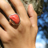 bague corail argent