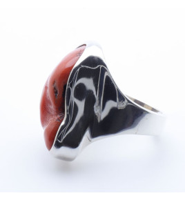 bague corail rouge