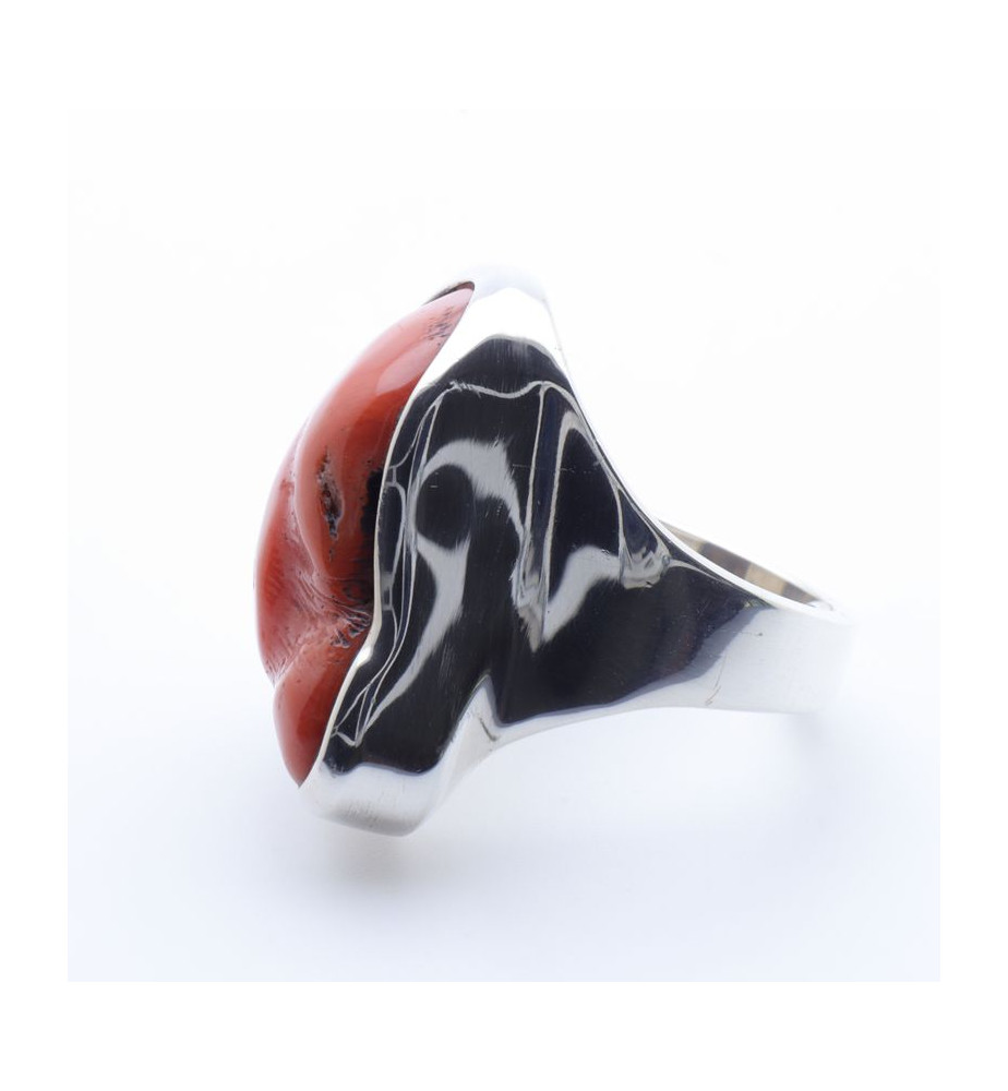 bague corail rouge
