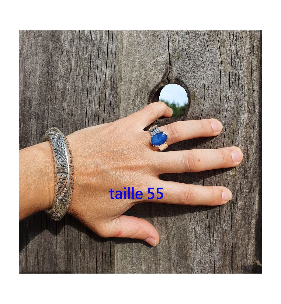 bague saphir argent chic