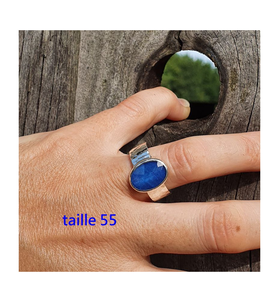 bague saphir bleu