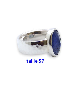 bague argent saphir femme