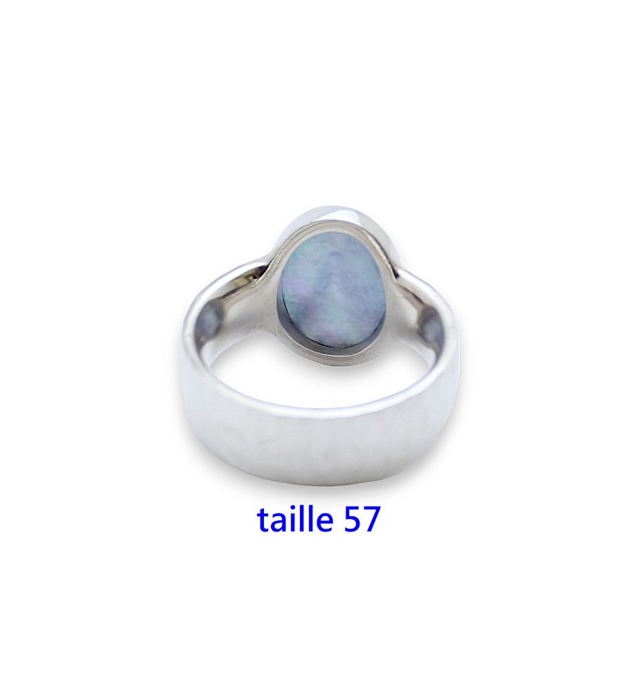 Bague Femme Argent 835 Avec Pierre Type Saphir – Occasion – Bijou Vintage