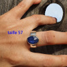 bague femme argent saphir bleu