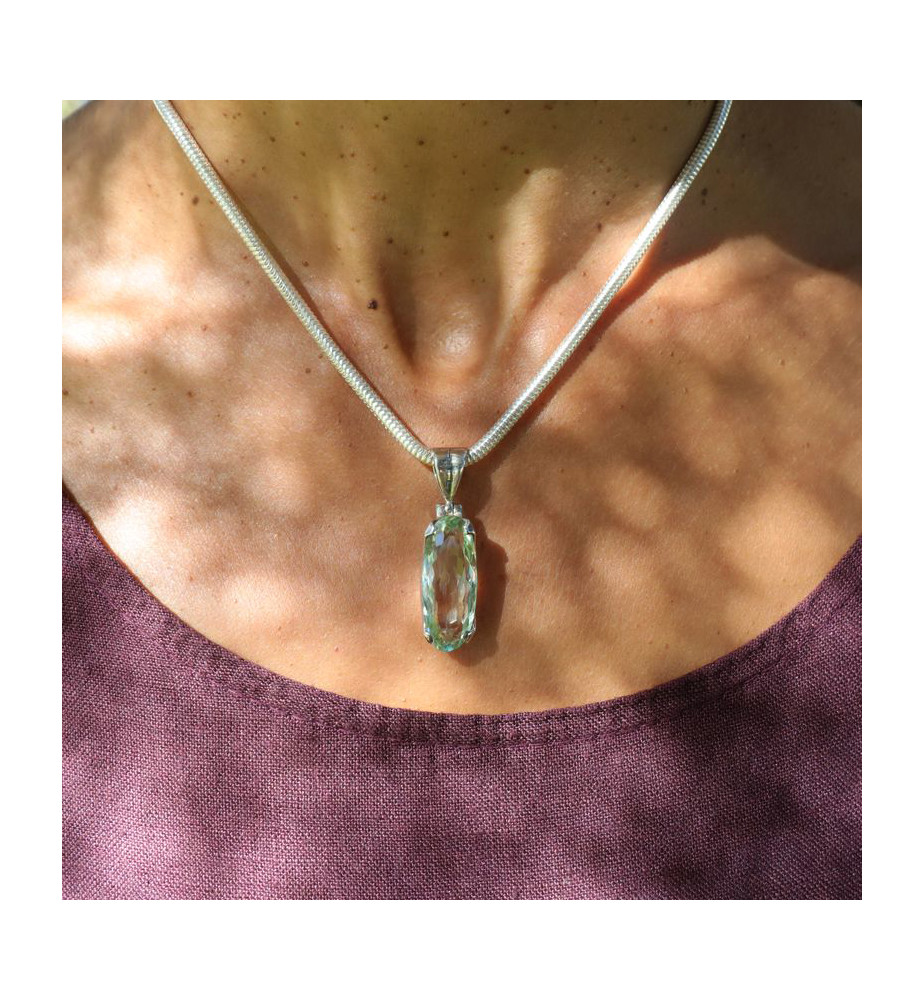 prasiolite pendentif