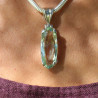 prasiolite pendentif argent