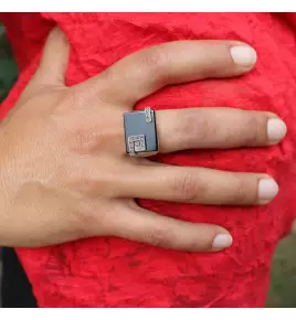 bague onyx pierre