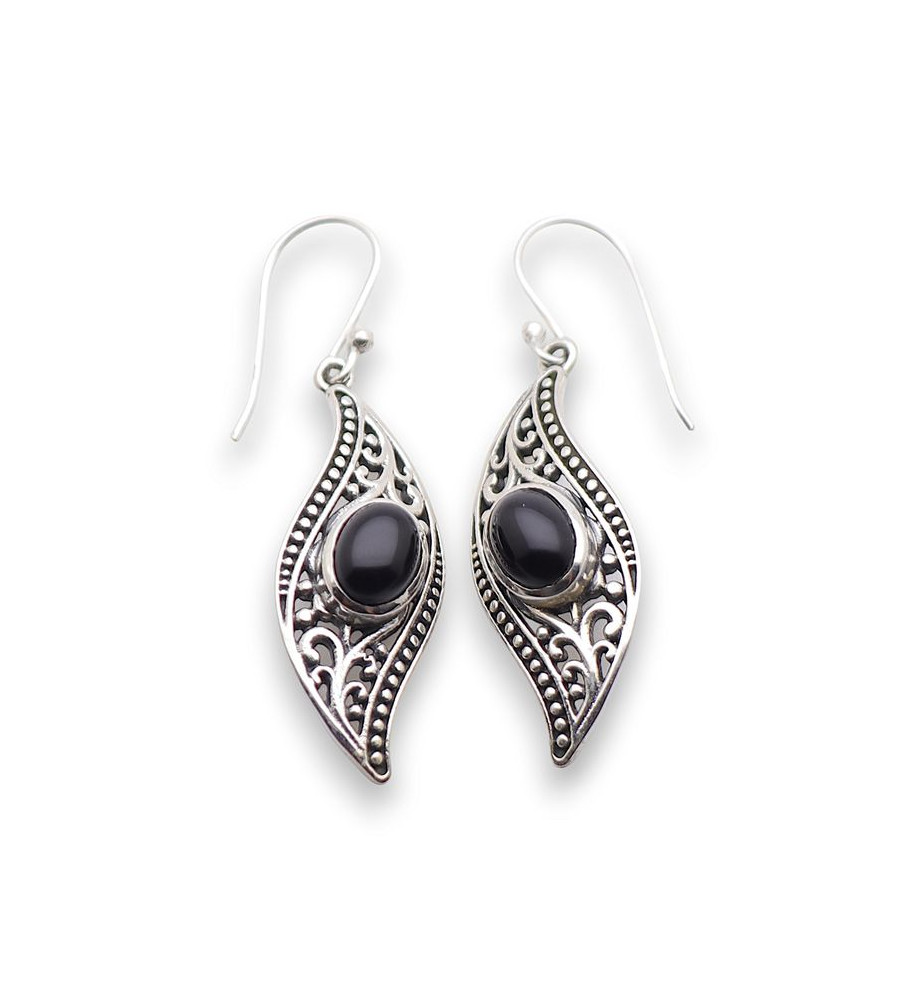 boucles onyx noir