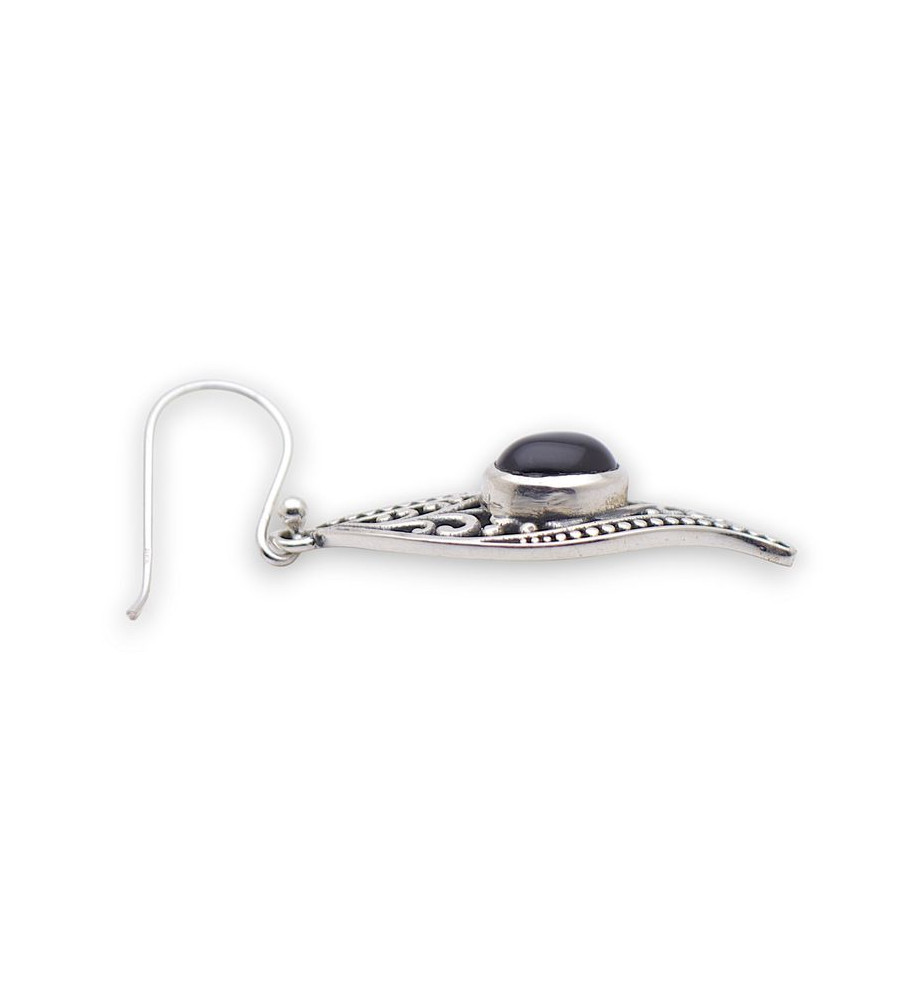 boucles d'oreilles onyx