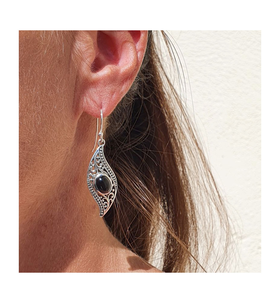 boucle oreille onyx