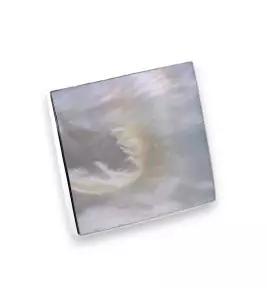 bague nacre blanche argent
