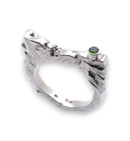 bague argent peridot