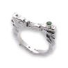 bague argent peridot