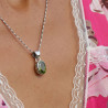 pendentif peridot et argent