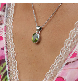pendentif péridot femme