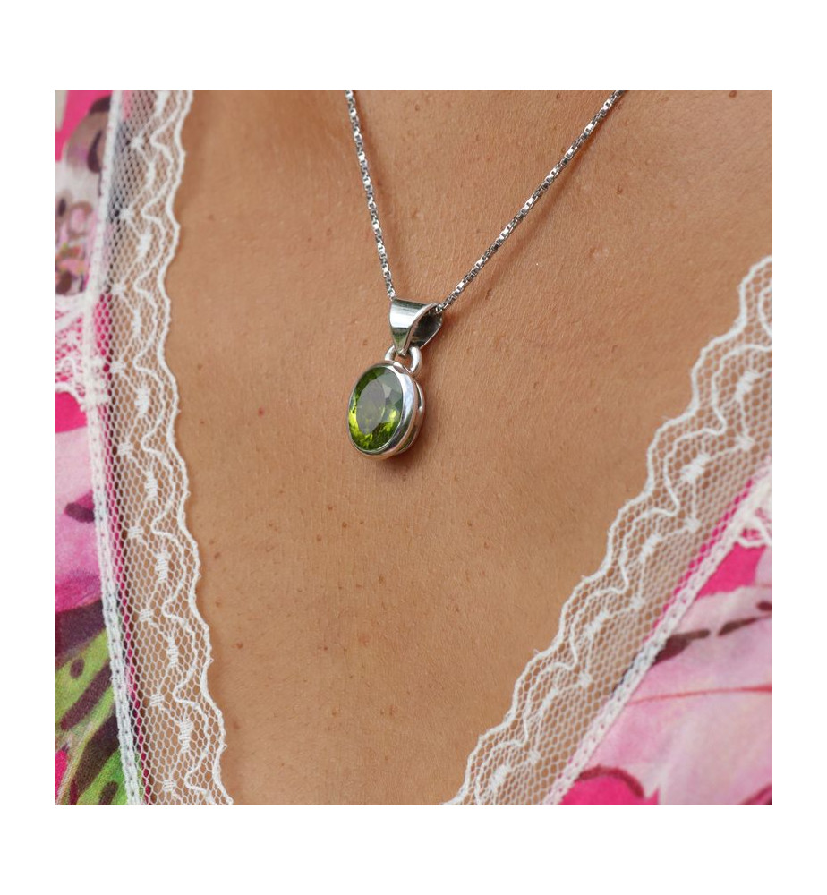 pendentif péridot femme