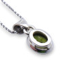 pendentif argent pierre verte