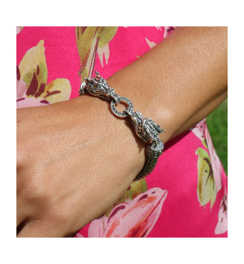 bracelet argent marcassite scorpion femme