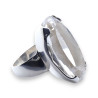 bague cristal de roche argent