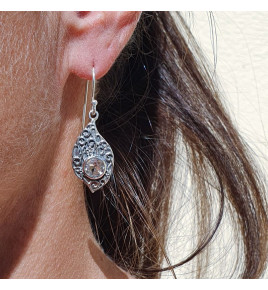 boucles d'oreilles cristal de roche