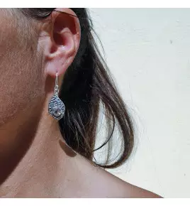 boucle d oreille argent cristal
