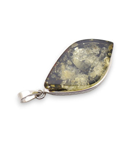 pendentif ambre vert