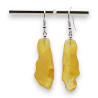 boucles d'oreilles ambre jaune