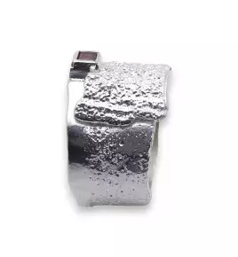 bague argent avec pierre grenat