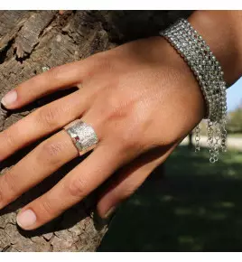 bague argent grenat