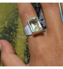 bague argent obsidienne