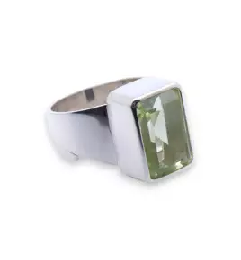 bague argent obsidienne