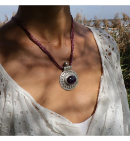 améthyste pendentif femme