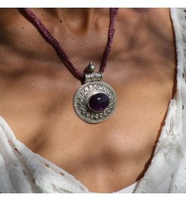 amethyste pendentif en argent