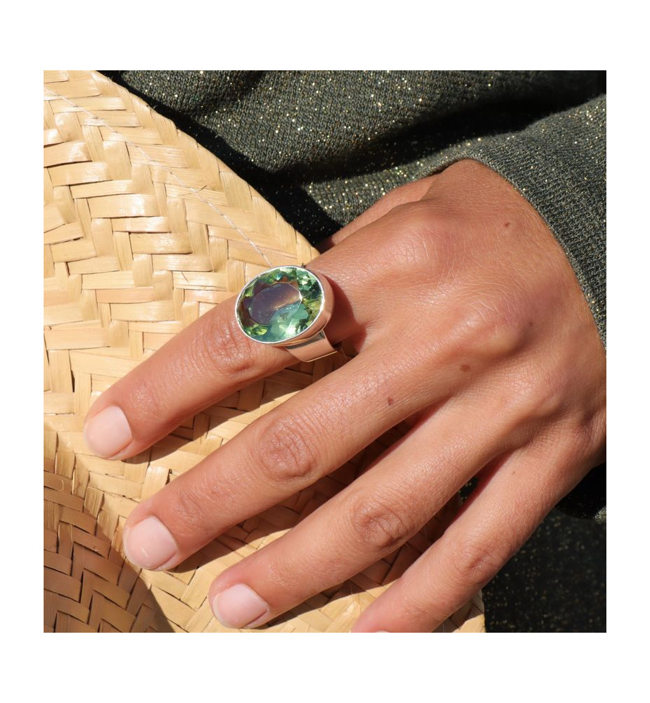 bague obsidienne femme