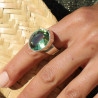 bague obsidienne verte