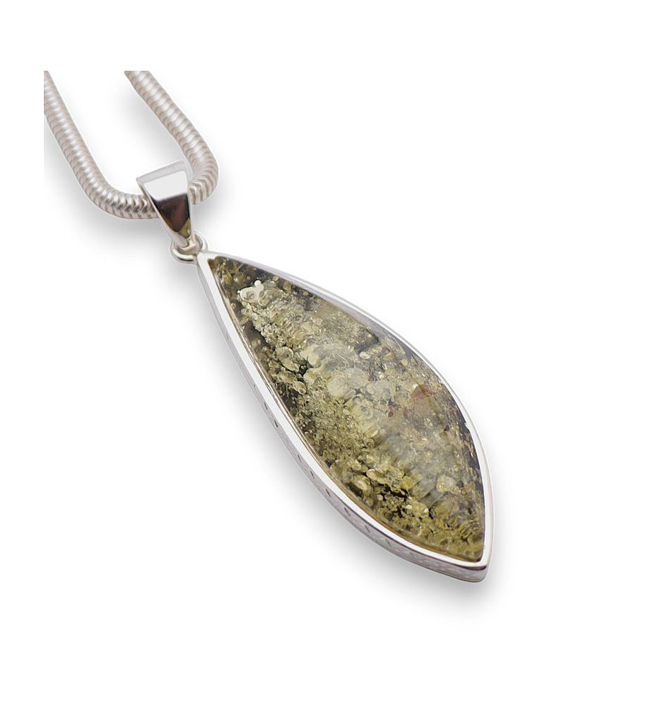 vert ambre pendentif