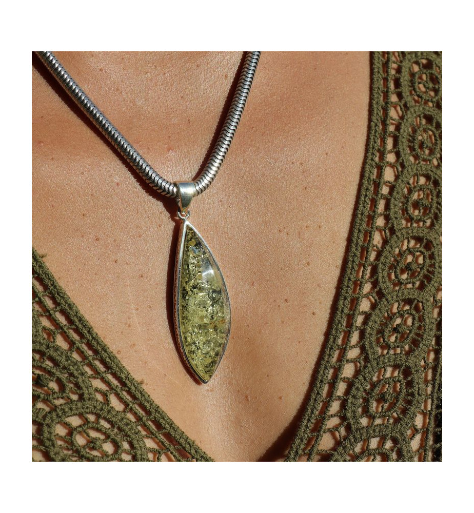pendentif ambre véritable